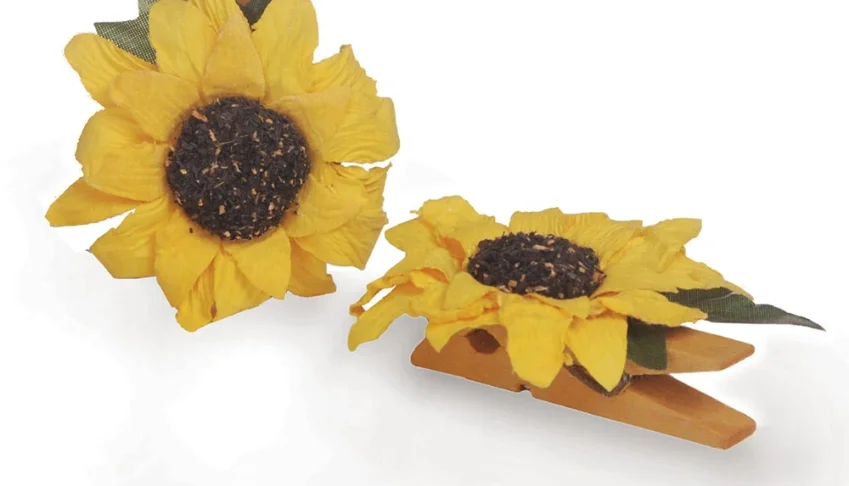 Pregador Floral Girassol - Cor Amarelo
