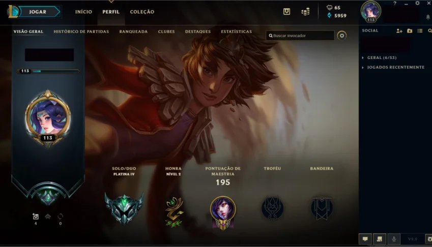 CONTA LOL PLATINA NVL 113