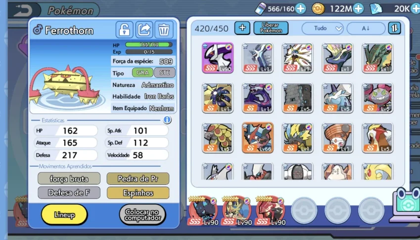 Conta Mundo elementais Lv90