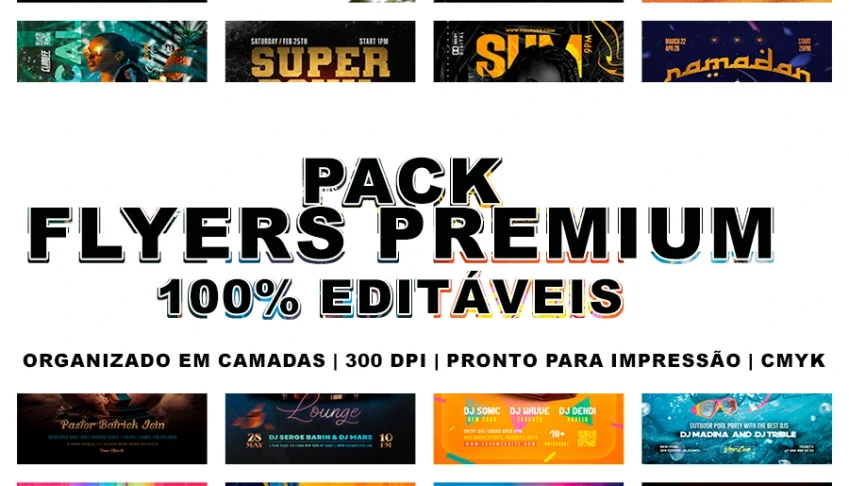 Pack de Flyers Premium 100% Editáveis
