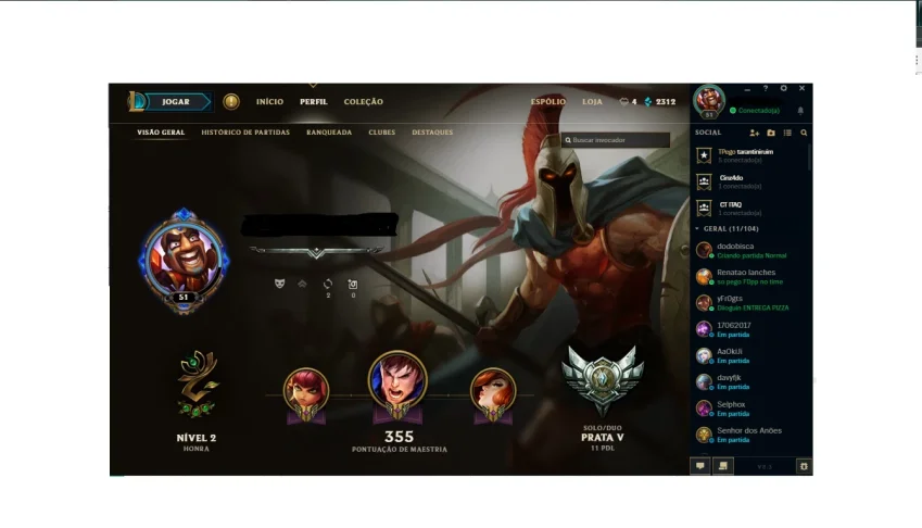CONTA DE LEAGUE OF LEGENDS COM 120 CHAMPS 55 SKINS
