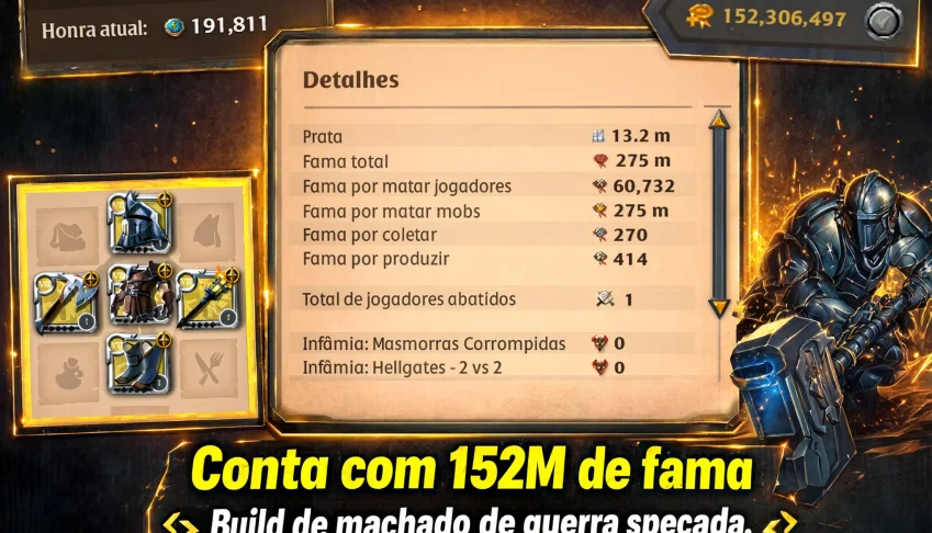 Conta Albion Online 152M De Fama Amarela