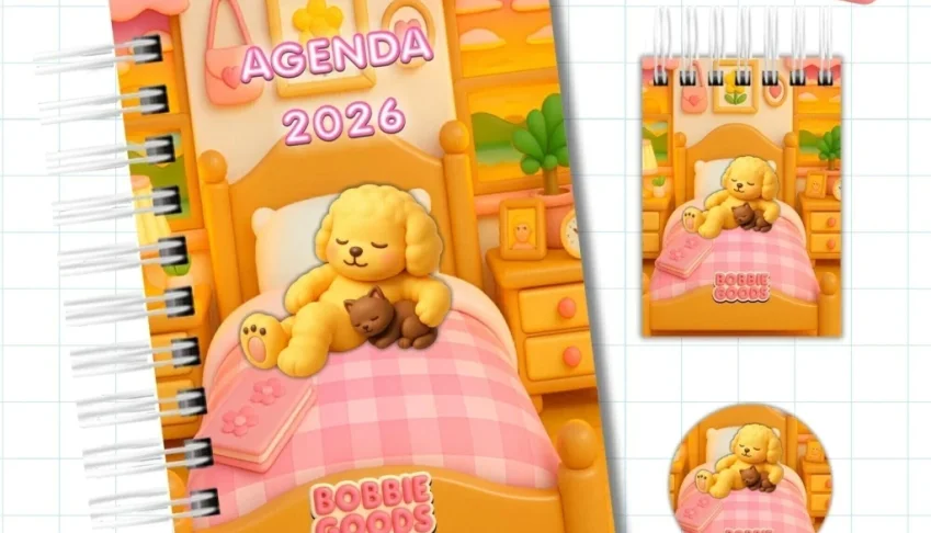Agenda Escolar Bobbie Goods 2026 - Imprimir e Encadernar