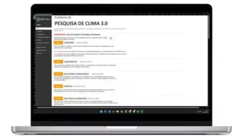 Planilha De Pesquisa De Clima Organizacional 3.0