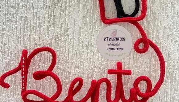 Nome com desenho Camisa 10 personalizado em tricotin