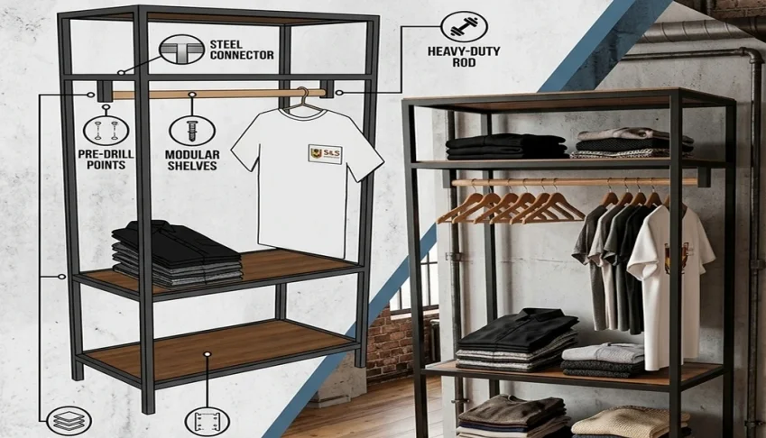 Guarda-Roupas Industrial para Residências - Projeto em PDF