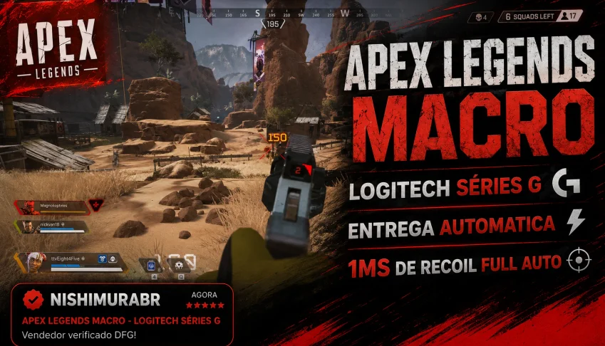 Macro Apex Legends Vitalício - Mouses Logitech Série G🔵