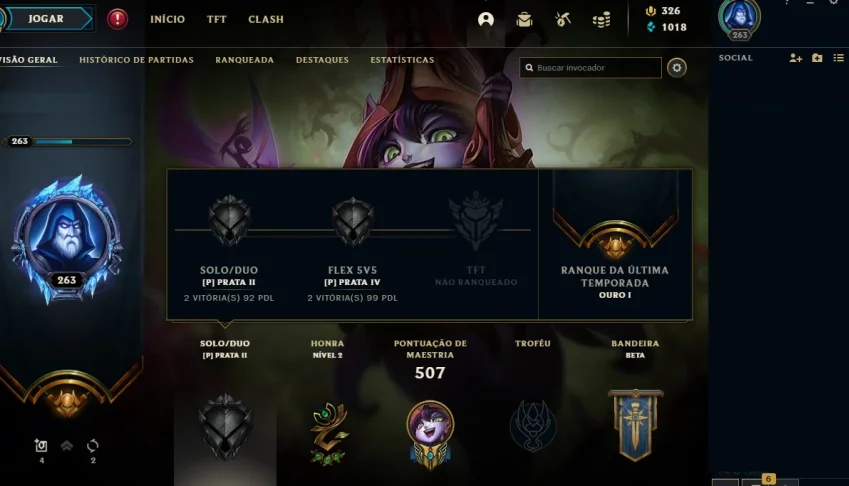 Conta de LoL - 357skins lvl 263