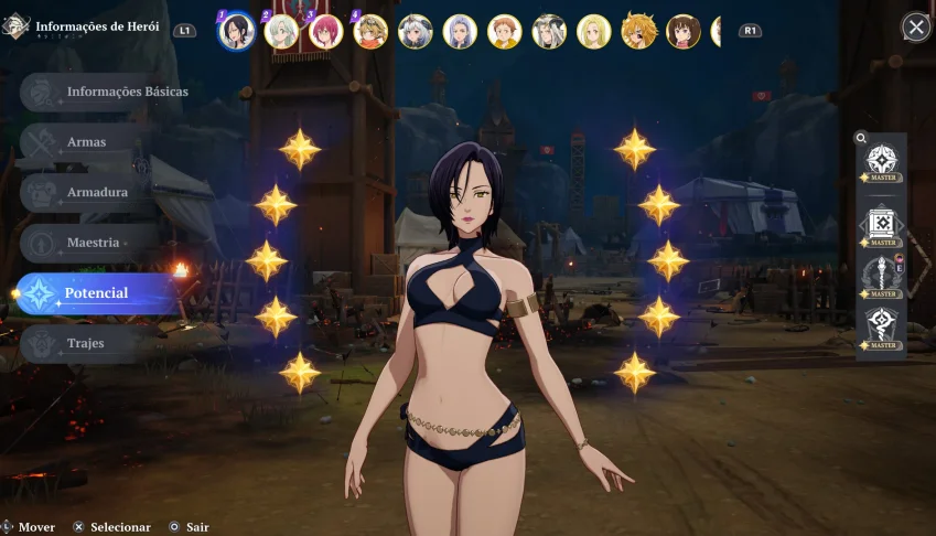 Conta The Seven Deadly Sins: Origin com Merlin P10 + Skins