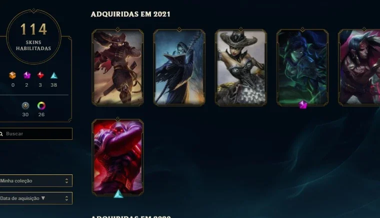 114 skins no lol, 2 facas no valorant mais skins ++