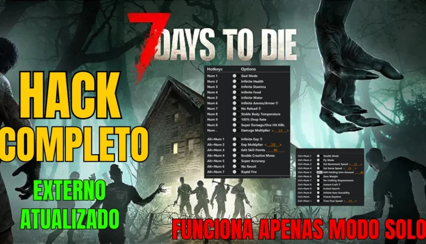 7 Days to Die Hack completo APENAS MODO SOLO| Externo | 2025