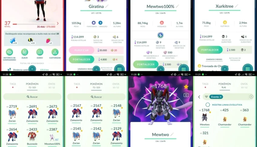 LVL 37 | Mewtwo 100% + armadura | Shiny Giratina | Q271