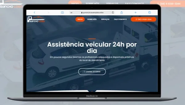 Site Empresa de Guincho 100% Editável