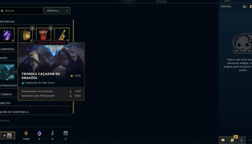 Conta Antiga Lol / League 02/2014 Com Skins Da Época