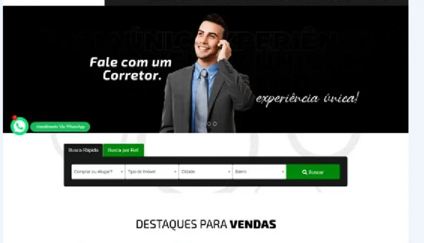Site pronto para empresa de imobiliária