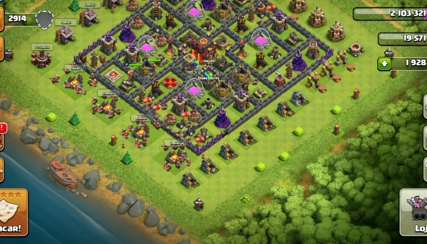 Vende-se conta no clash of clans CV 10