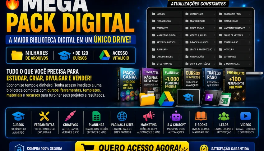 O Mega Pack Digital Para Quem Quer Dominar A Internet!