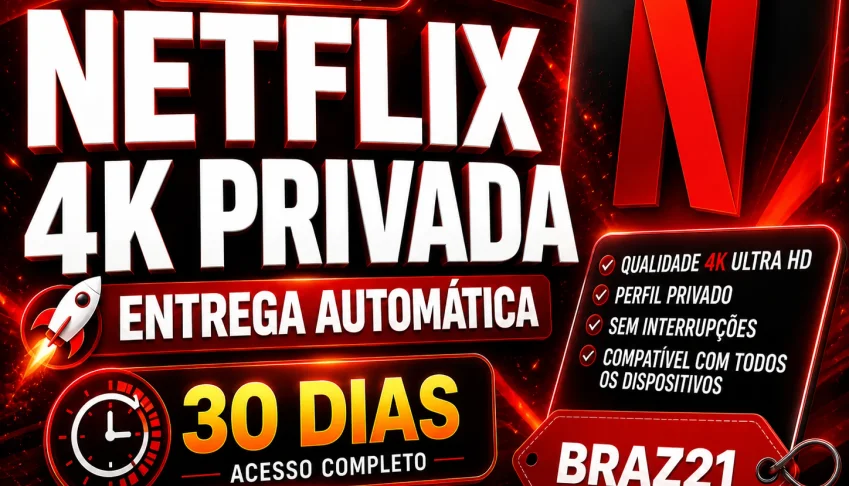 Netflix 4K- Conta Privada e Compartilhada Por 30 Dias!