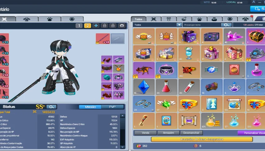 UNO 1.49KK + 3 CHARS 1KK | COL 1710 | CLV 410 | 16K VP | +4