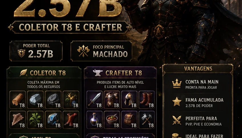 Conta Na Main Machado 2.57B Coletor T8 E Crafter