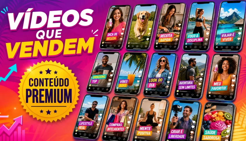 Pack + De 1.000 Vídeos Viralizantes - Turbine suas vendas