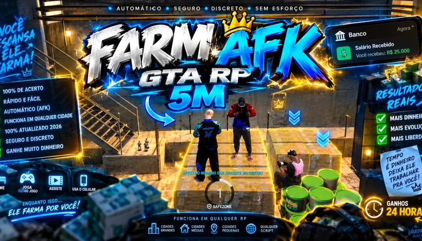 🔥 Gta Rp Fivem | Farm Afk Automático 2026 | 100% Atualizado