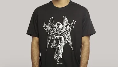 Camiseta Preta Anjo Gustave Dore