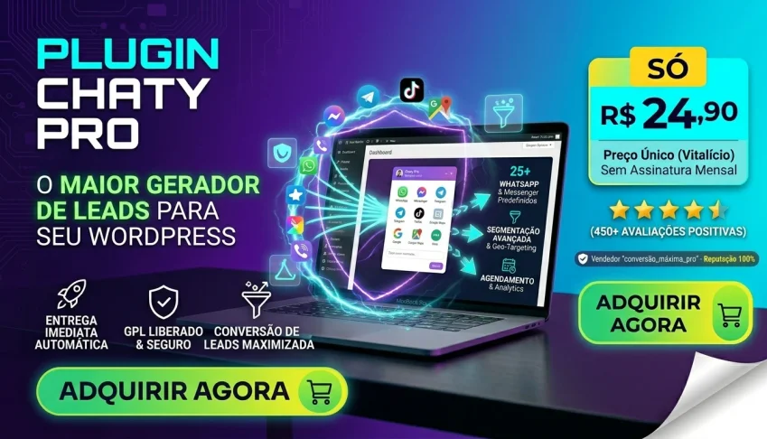 PLUGIN CHATY PRO: O Maior Gerador de Leads para seu WordPres