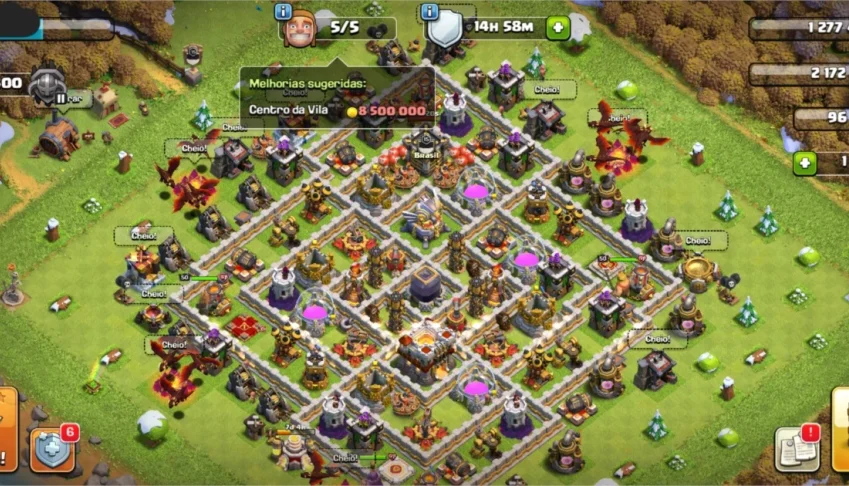 CLASH OF CLANS CV11 FULL ... SÓ COMPRAR E UPAR PARA O 12