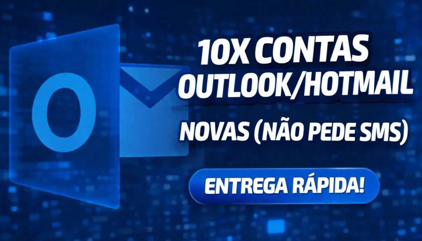 10X Contas Novas De Email Outlook/Hotmail (Sem Sms)
