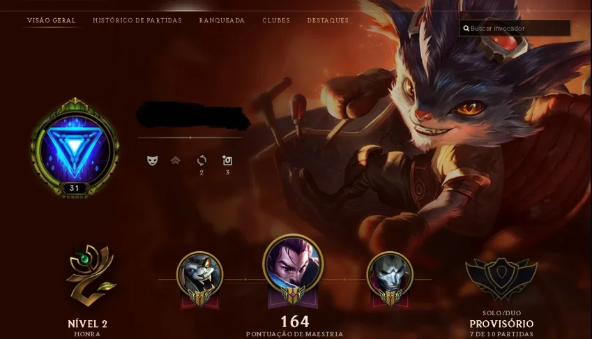 Conta LOL - MD10 5/2 - 300 reais gastos