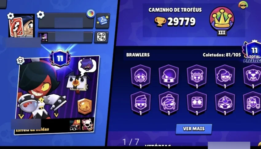 Brawl Stars | 30K De Troféus | Prestígio 11 | 82 Brawlers