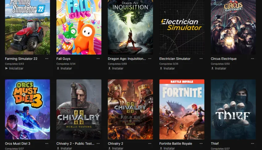 Conta epic games com 65 jogos
