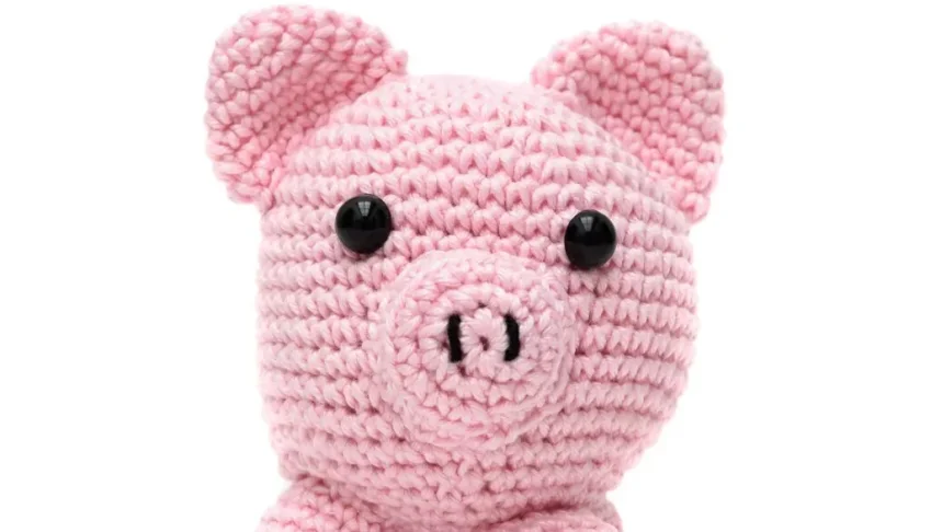 Porco Bola em amigurumi