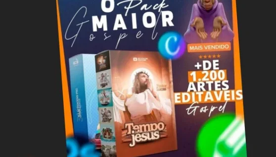 Pack artes gospel editaveis