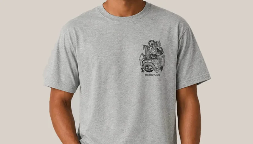 Camiseta Cinza Mescla São Jorge