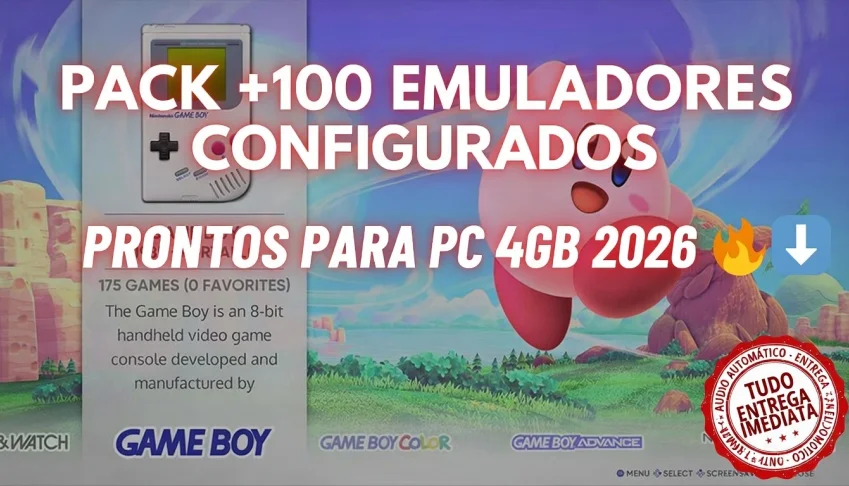 PACK +100 Emuladores Configurados Prontos para PC 4GB 2026