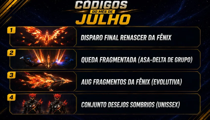 [Promoção] Códigos Ff - Tokens, Aug Evolutiva, Disparo e +