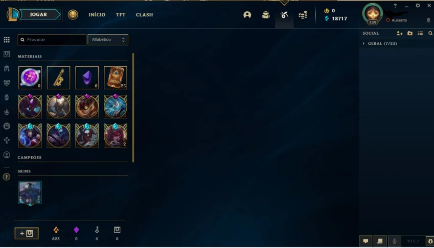 CONTA LEAGUE OF LEGENDS