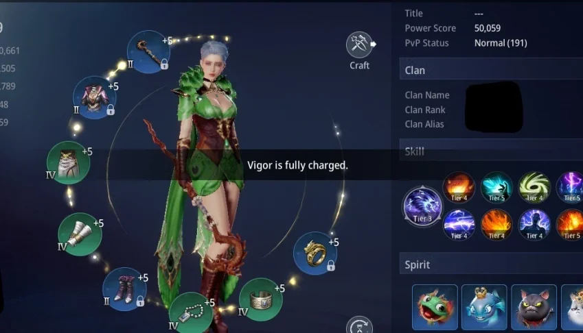 Mir4 Lvl 49- pronta pra minerar Vale Oculto da Serpente