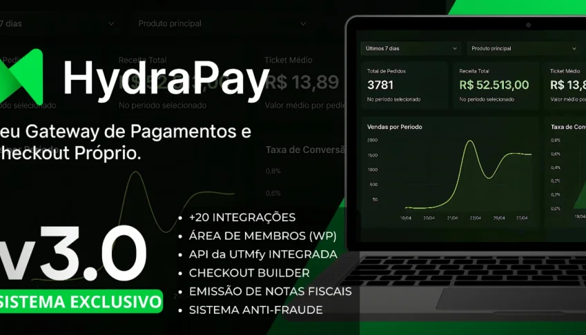 Script Gateway de Pagamentos e Checkout Próprio v3.0 (SaaS)