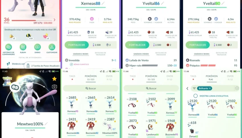 L36 | Mewtwo 100% c/ Fundo | 14 Lendários