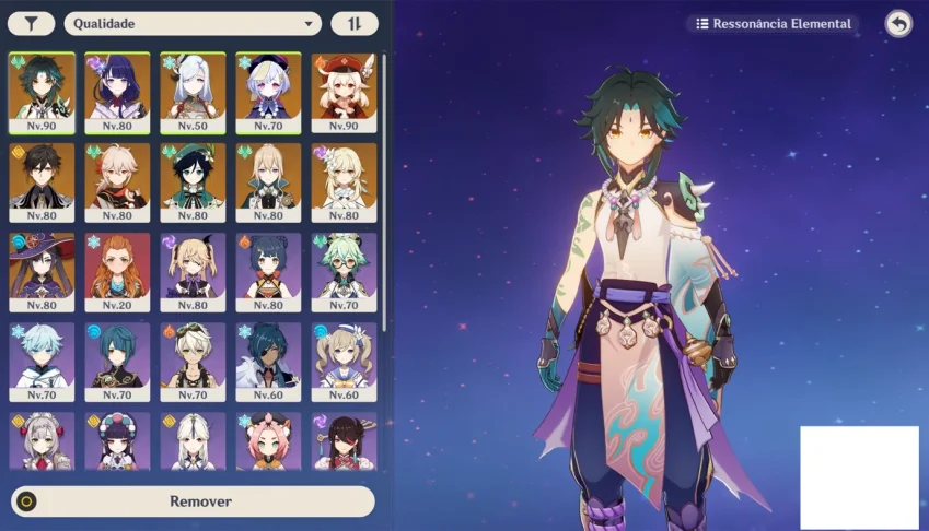 Conta Genshin Impact - AR 56, 10 personagens 5* e 31 no tota