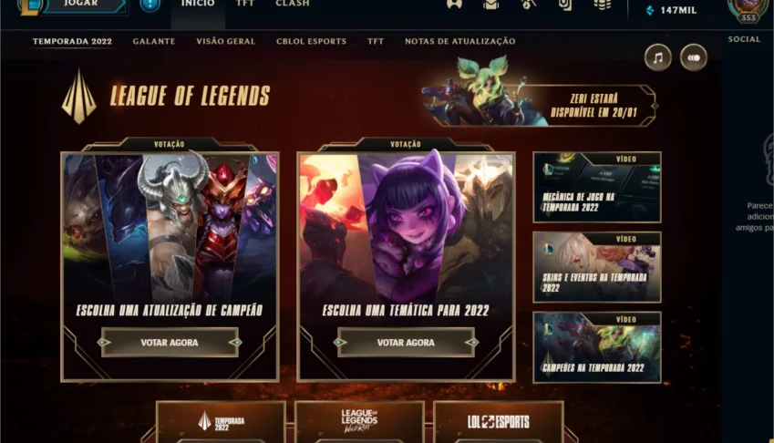 Conta League of Legends