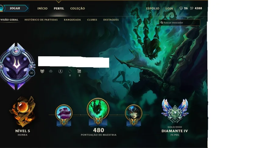 conta league of legends diamante  4 96 skins 129 campeoes