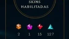 Conta LoL com 316 Skins + 281 Icones