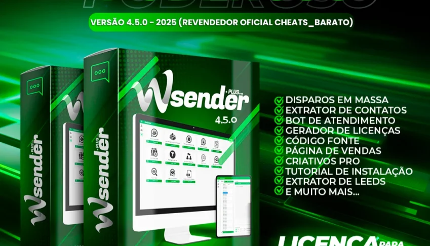 Wasender+Gerador Licenças+Codigo Fonte - V3.7 - 2025 (PROMO)