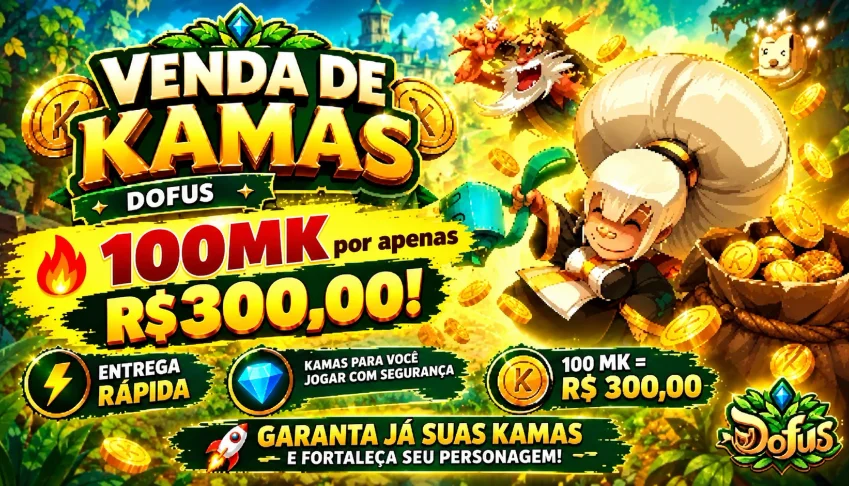 Venda de Kamas Dofus - Tal kasha 100mk R$300,00.