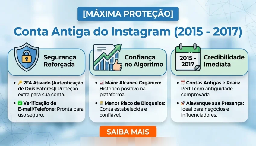 Conta Instagram Antiga (2018 - 2020) | Conta Blindada