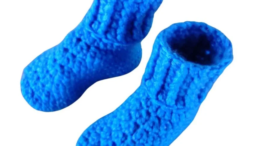 Pantufa de Lã Infantil Azul 18